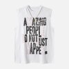 Concert Outfit Graphic Lettering Chain Vest