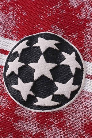 Concert Outfit Graphic Lettering Striped Oversized T-Shirt