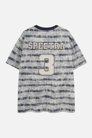 Concert Outfit Graphic Lettering Striped Oversized T-Shirt