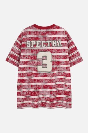 Concert Outfit Graphic Lettering Striped Oversized T-Shirt