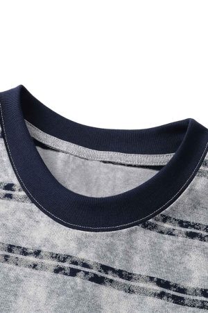 Concert Outfit Graphic Lettering Striped Oversized T-Shirt