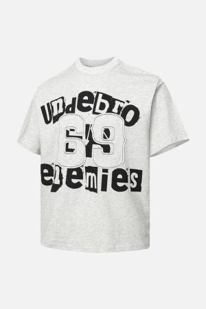 Concert Outfit Graphic Patch Letter Print T-Shirt