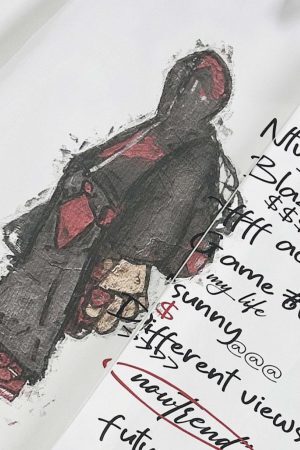 Concert Outfit Graphic Portrait Print Long-Sleeve Shirt