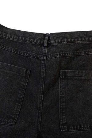 Concert Outfit Grommet Design Multi-Pocket Cargo Jeans