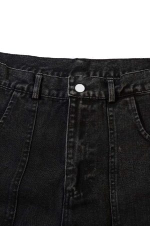 Concert Outfit Grommet Design Multi-Pocket Cargo Jeans