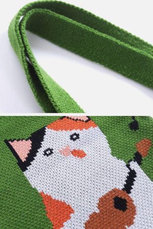 Concert Outfit Guitar Cat' Graphic Knitting Bag