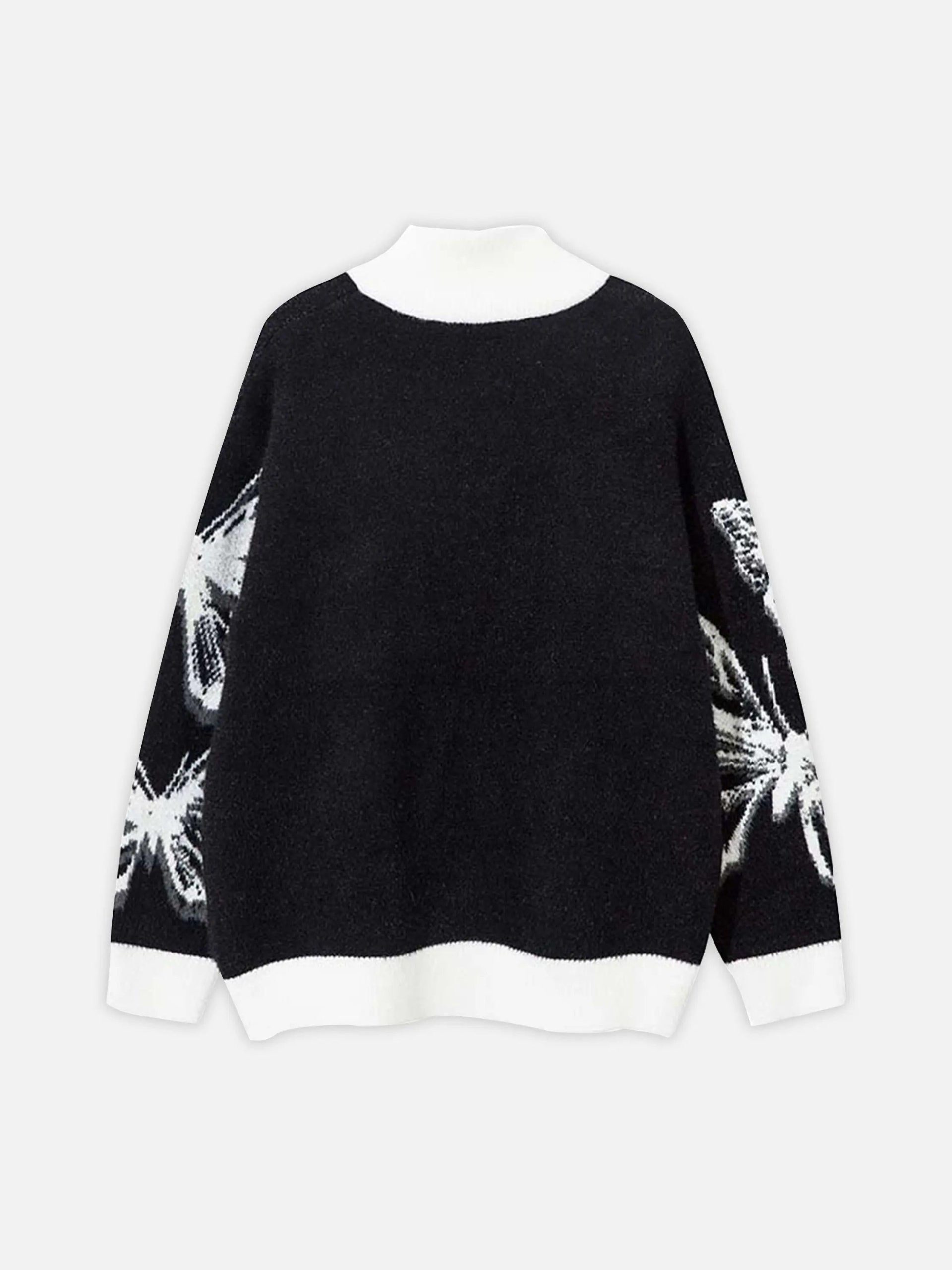 Concert Outfit Hand-Painted Butterfly Mohair Jacquard Cardigan Concert Outfit Hand-Painted Butterfly Mohair Jacquard Cardigan