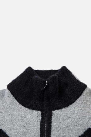 Concert Outfit Hand-Painted Butterfly Mohair Jacquard Cardigan