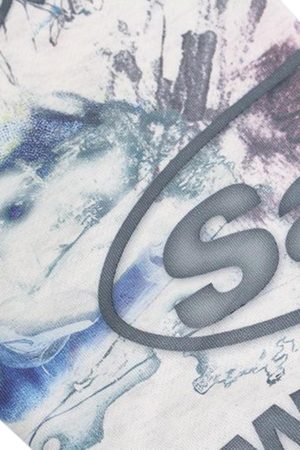 Concert Outfit Hand-Painted Ink Graffiti Hoodie