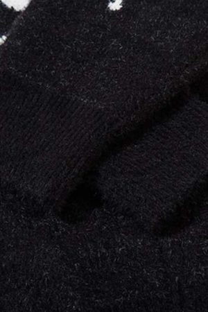 Concert Outfit Hand-Painted Slogan Butterfly Jacquard Cardigan