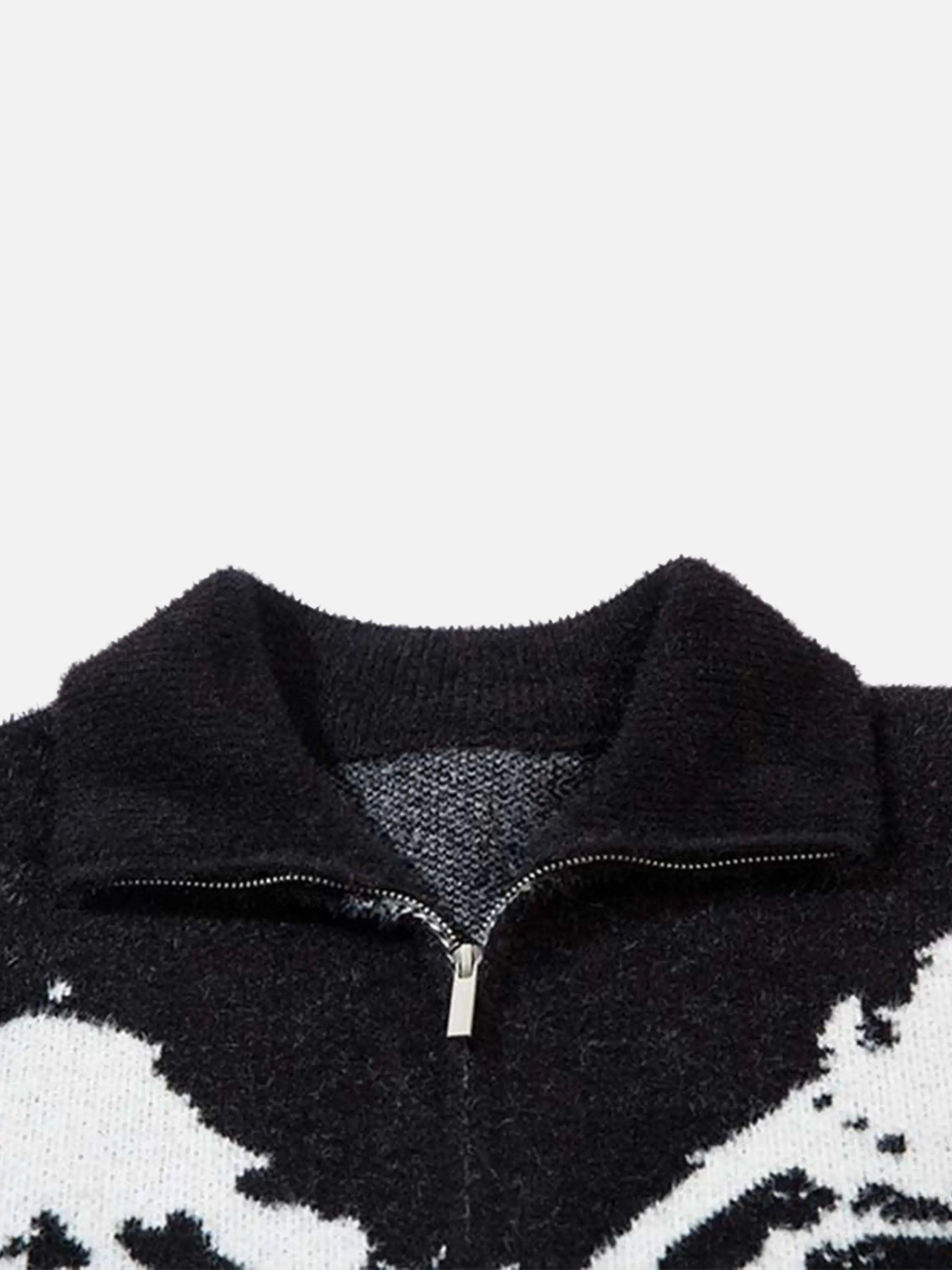 Concert Outfit Hand-Painted Slogan Butterfly Jacquard Cardigan Concert Outfit Hand-Painted Slogan Butterfly Jacquard Cardigan