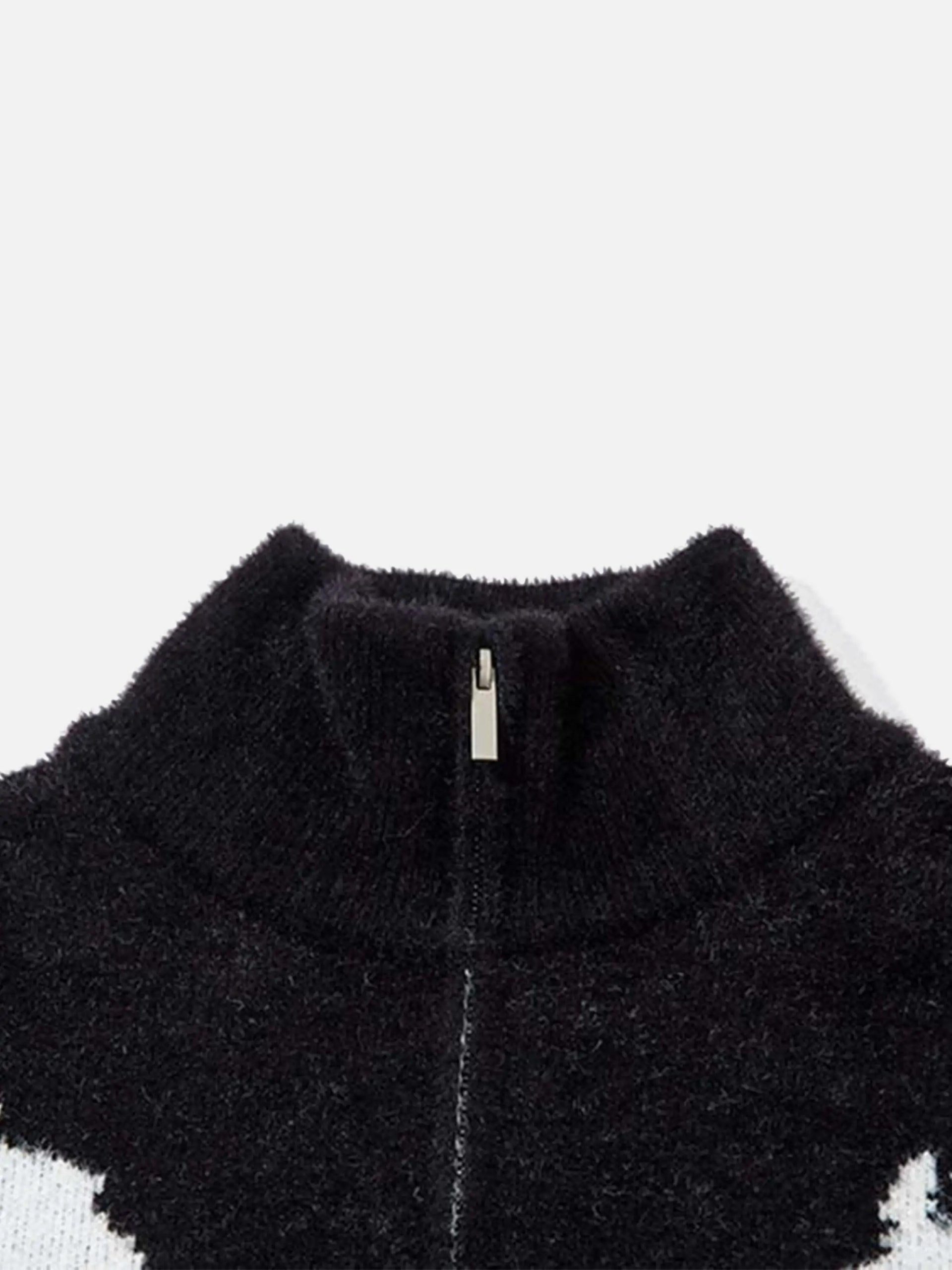 Concert Outfit Hand-Painted Slogan Butterfly Jacquard Cardigan Concert Outfit Hand-Painted Slogan Butterfly Jacquard Cardigan