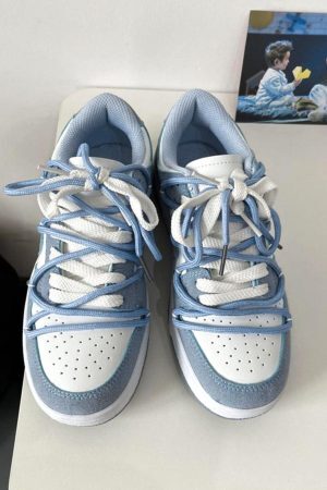 Concert Outfit Haze Blue Love Breathable Board Shoes