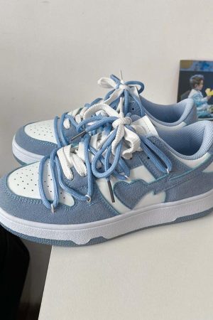 Concert Outfit Haze Blue Love Breathable Board Shoes