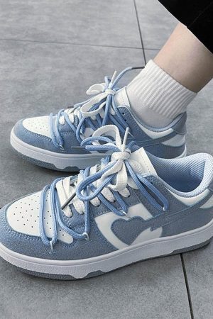 Concert Outfit Haze Blue Love Breathable Board Shoes