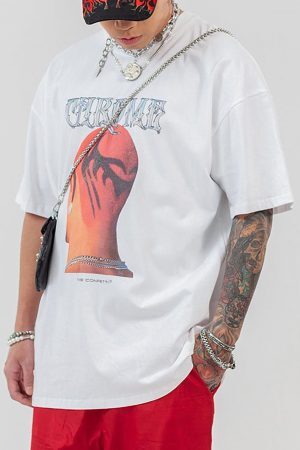 Concert Outfit Head Print Hip Hop T-Shirt