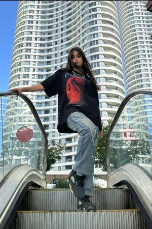 Concert Outfit Head Print Hip Hop T-Shirt