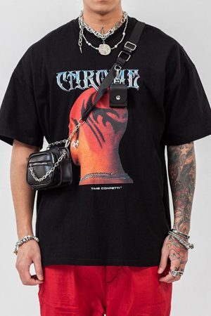 Concert Outfit Head Print Hip Hop T-Shirt