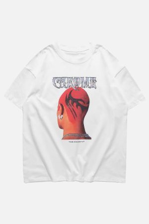 Concert Outfit Head Print Hip Hop T-Shirt