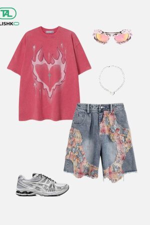 Concert Outfit Heavy Craftsmanship Lace Jorts