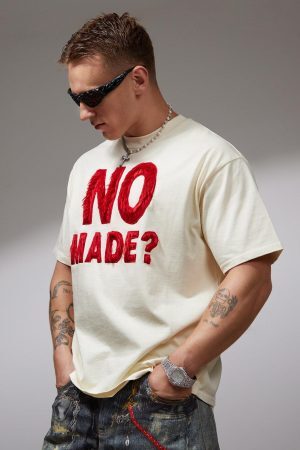 Concert Outfit Heavy Retro Patch Embroidered T-Shirt