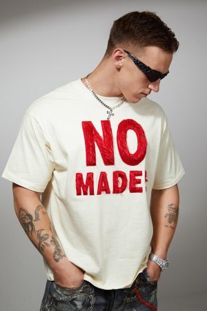 Concert Outfit Heavy Retro Patch Embroidered T-Shirt