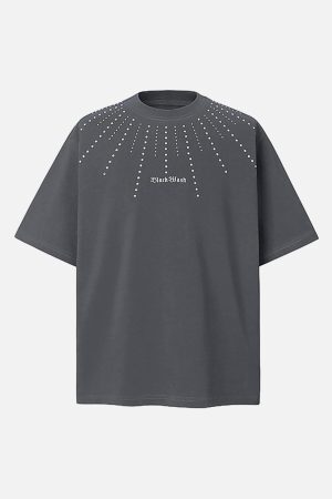 Concert Outfit Heavy Rhinestone Short-Sleeve T-Shirt