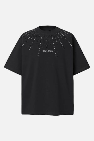 Concert Outfit Heavy Rhinestone Short-Sleeve T-Shirt