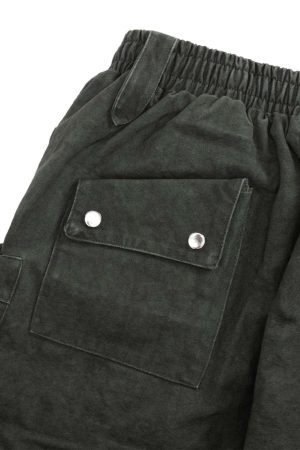 Concert Outfit Heavy Tie Dye Multi Pockets Washed Shorts