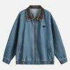 Concert Outfit Heavy Washed Denim Work Jacket