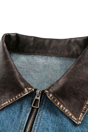 Concert Outfit Heavy Washed Denim Work Jacket