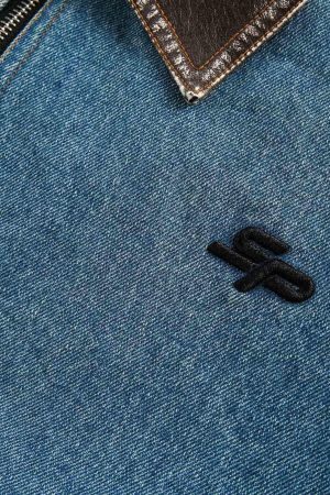 Concert Outfit Heavy Washed Denim Work Jacket