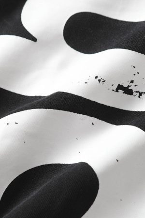 Concert Outfit Heavy Washed Distressed Dirty Print Letter T-Shirt