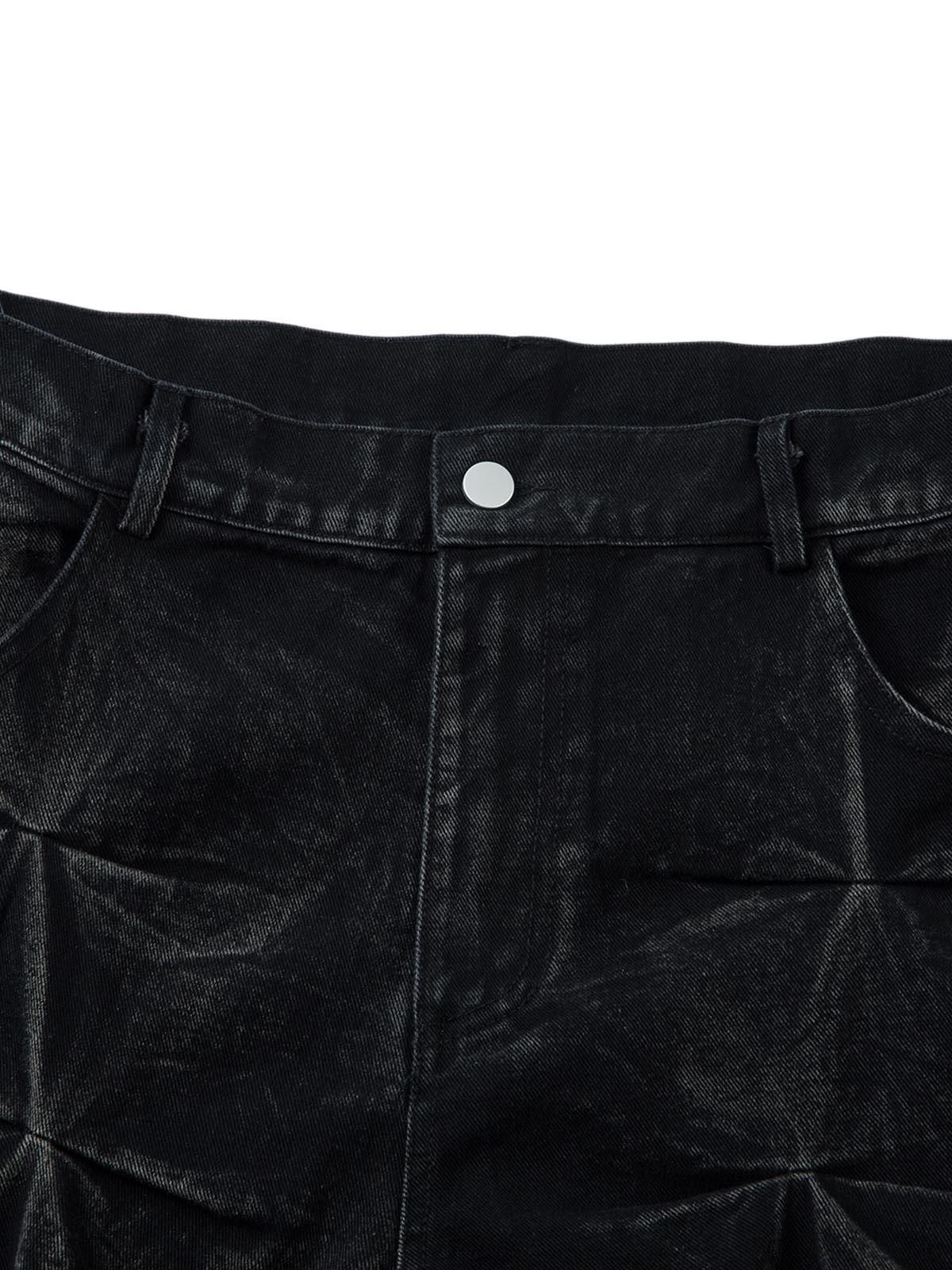 Concert Outfit Heavy Washed Distressed Pleated Baggy Jeans Concert Outfit Heavy Washed Distressed Pleated Baggy Jeans