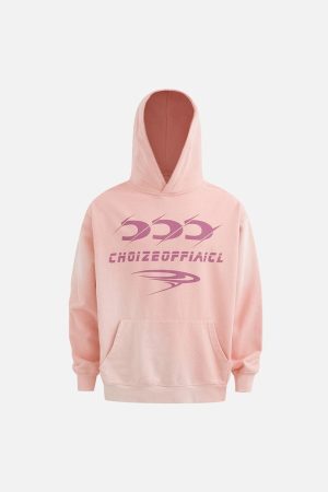 Concert Outfit Heavy Washed Letter Print Hoodie