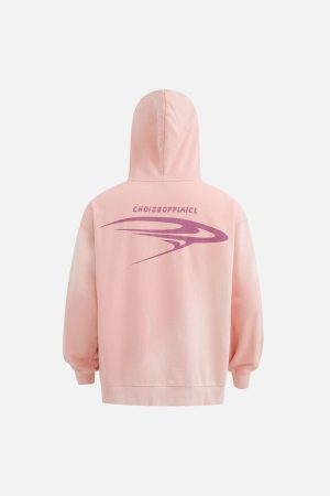 Concert Outfit Heavy Washed Letter Print Hoodie