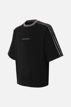 Concert Outfit Heavy Washed Street Metal Collar T-Shirt