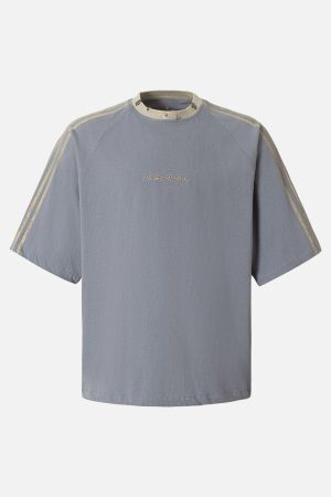 Concert Outfit Heavy Washed Street Metal Collar T-Shirt