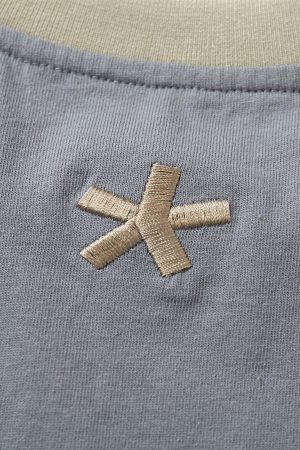 Concert Outfit Heavy Washed Street Metal Collar T-Shirt