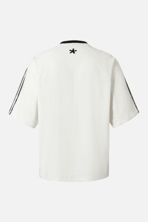 Concert Outfit Heavy Washed Street Metal Collar T-Shirt