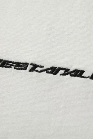 Concert Outfit Heavy Washed Street Metal Collar T-Shirt