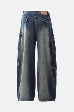Concert Outfit Heavy Washed Workwear Baggy Barrel Jeans