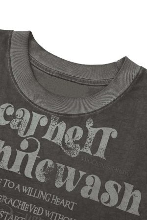Concert Outfit Heavy Worker Washed And Broken Retro Font Vest
