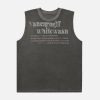 Concert Outfit Heavy Worker Washed And Broken Retro Font Vest