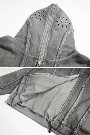 Concert Outfit Heavyweight Batik Washed Distressed Hoodie