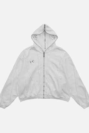 Concert Outfit Heavyweight Batik Washed Distressed Hoodie