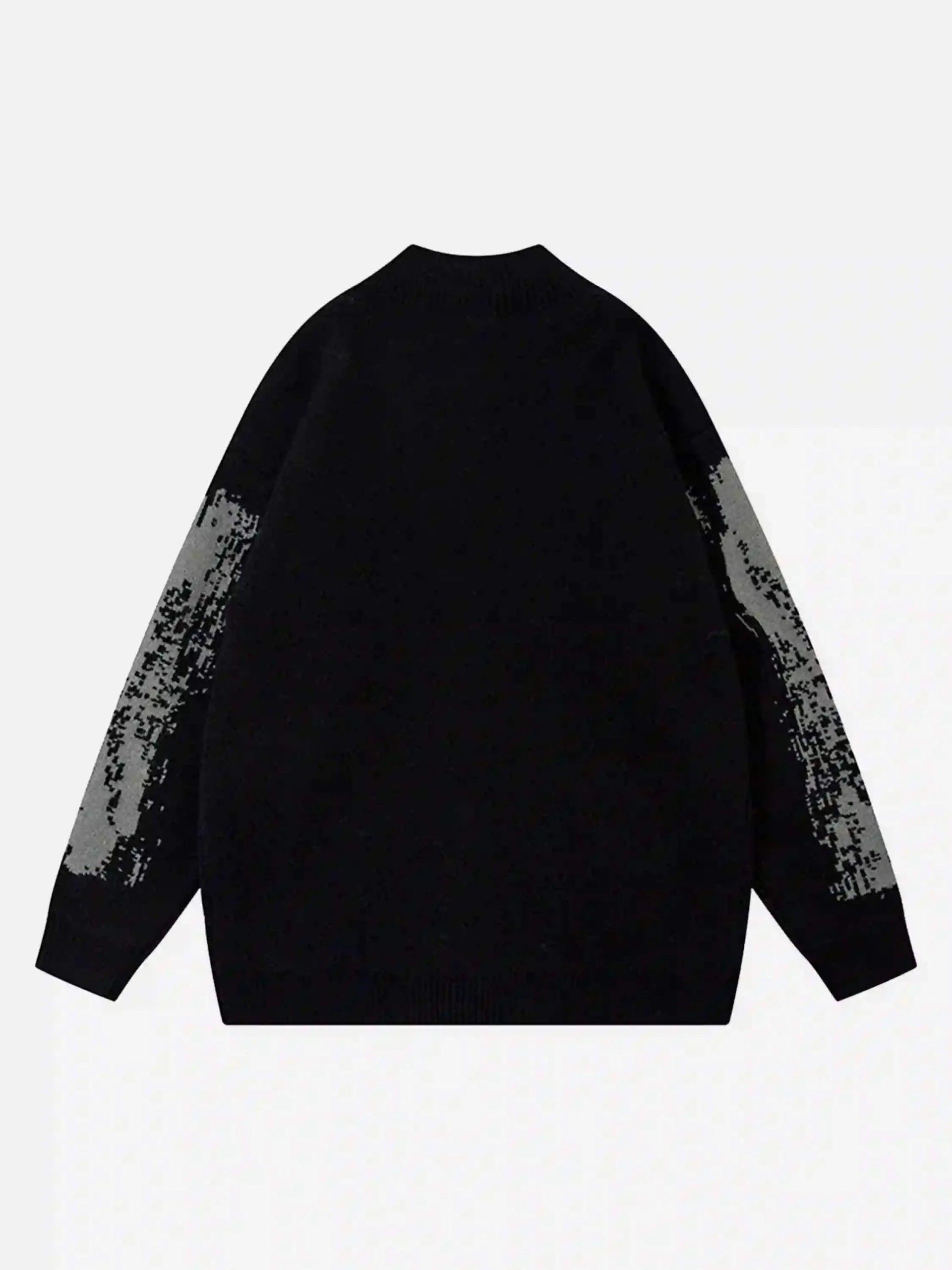 Concert Outfit High Street Abstract Pattern Zipper Stand Collar Cardigan Concert Outfit High Street Abstract Pattern Zipper Stand Collar Cardigan