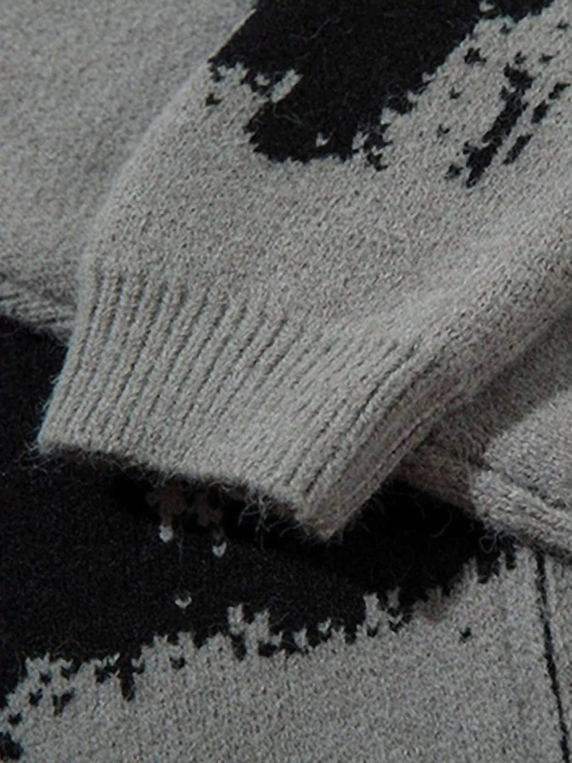 Concert Outfit High Street Abstract Pattern Zipper Stand Collar Cardigan Concert Outfit High Street Abstract Pattern Zipper Stand Collar Cardigan