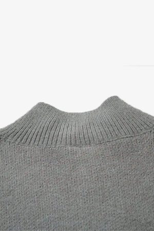 Concert Outfit High Street Abstract Pattern Zipper Stand Collar Cardigan