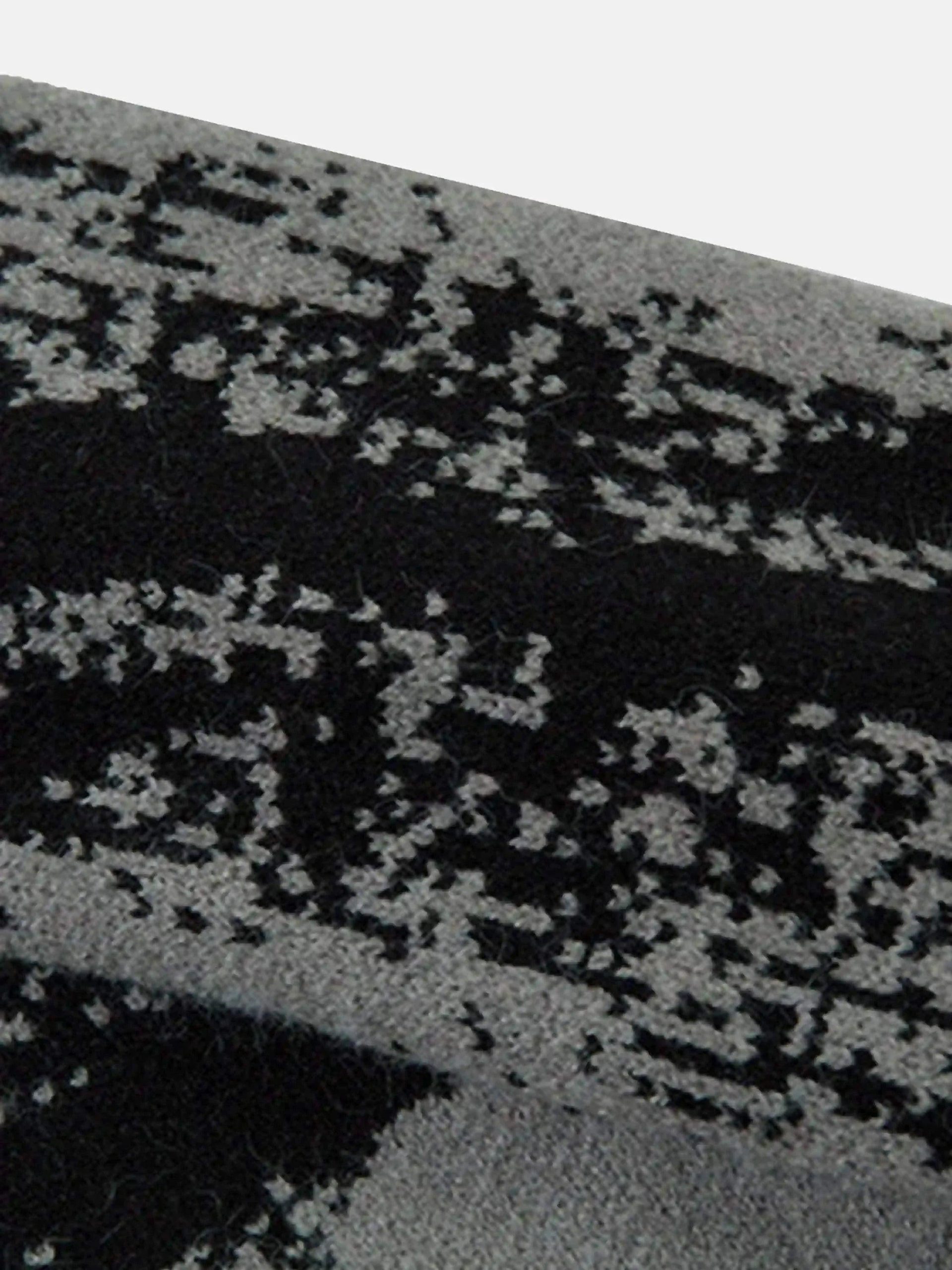 Concert Outfit High Street Abstract Pattern Zipper Stand Collar Cardigan Concert Outfit High Street Abstract Pattern Zipper Stand Collar Cardigan